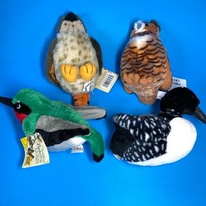 Wild Republic Audubon PlushToys w real bird calls Loon, Owl, Hawk, Hummingbird